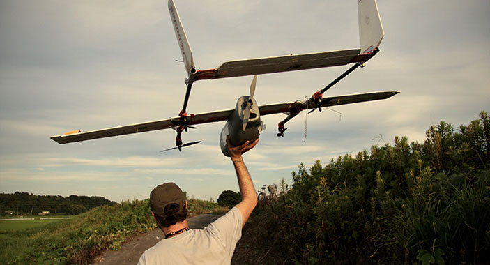 Fixed Wing Drone Patrol Vehicle
